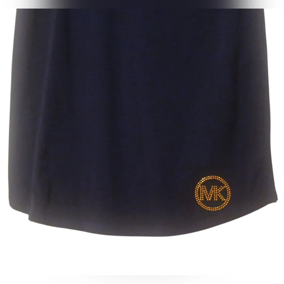 Michael Kors - Red Or Navy Blue, Shift Dress, Short Sleeve, Round Neck, Logo - Picture 8 of 11